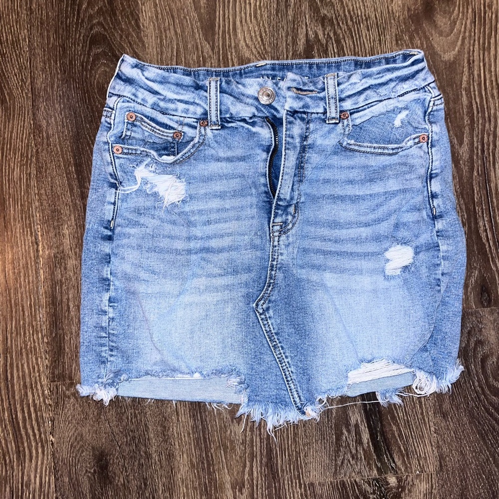 Ripped Jean skirt